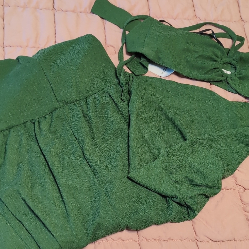 Forever 21 Green Textured Top